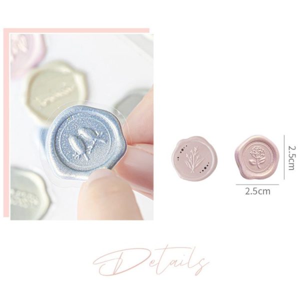 18pcs / Pack Seal Sticker DIY Handbook Three-Dimensional Crystal Stickers Envelope Decorative Seal Stickers, Color: Yellow Candy - Image 3