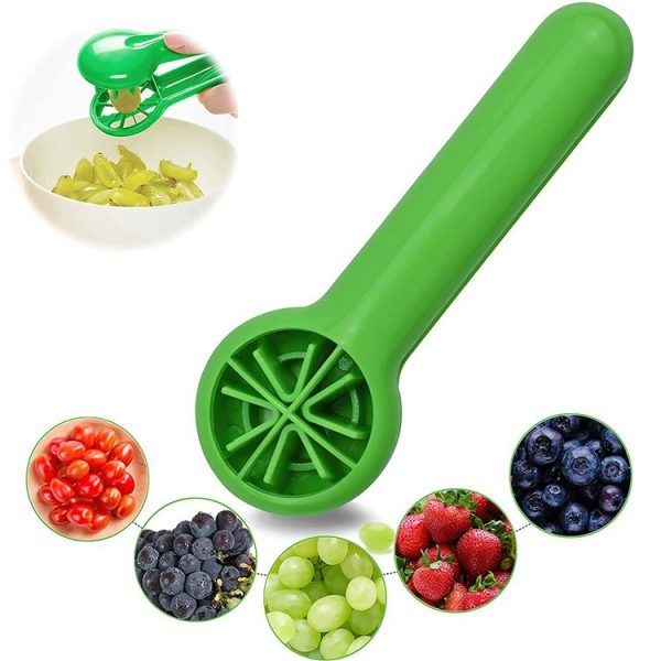 Grape Slicer Convenient Household Blueberry Strawberry Slicer Kitchen Tools (Green)