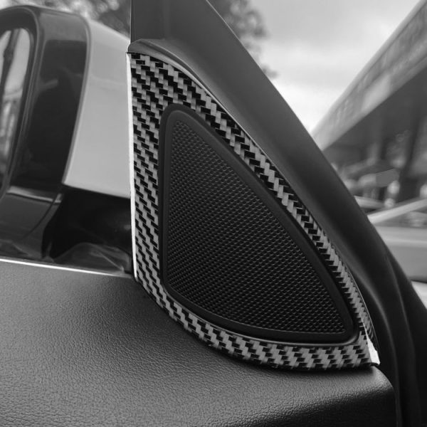 Jaguar F-TYPE 2013+ Universal Inner A-pillar Speaker Cover Both Left And Right Driving (Black) - Image 5