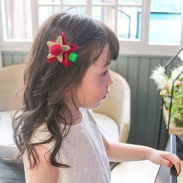 10-in-1 Children Hairpin Set Cute Girls Christmas Hairpins, Style: NO.1 Heart - Image 5