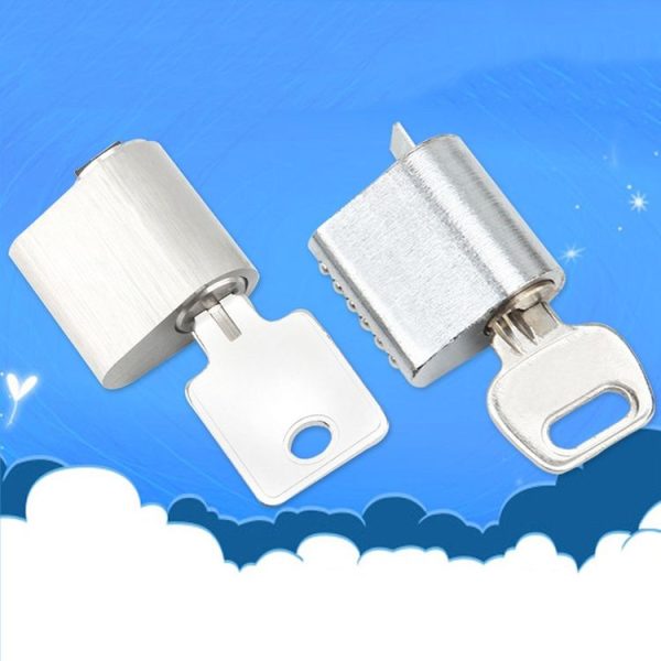 Fire Door Lock Cylinder Door Latch Fittings With Key, Model: Copper Core Interlocking+1 Key - Image 2