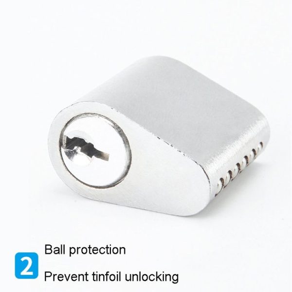 Fire Door Lock Cylinder Door Latch Fittings With Key, Model: Copper Core Interlocking+1 Key - Image 5