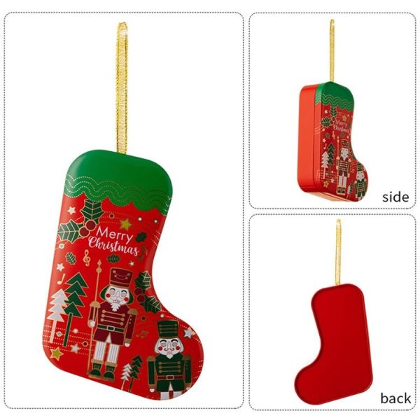 Christmas Tree Decoration Pendants Christmas Stock Shaped Tinplate Gift Box, Style: Christmas Ball - Image 4