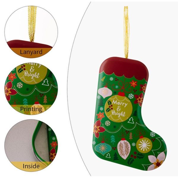 Christmas Tree Decoration Pendants Christmas Stock Shaped Tinplate Gift Box, Style: Christmas Ball - Image 5