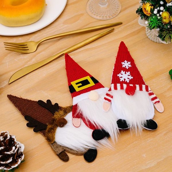 Christmas Table Decoration Props Cartoon Knife and Fork Decorative Cover (Belt) - Image 6