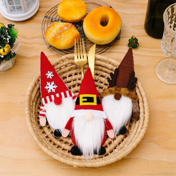 Christmas Table Decoration Props Cartoon Knife and Fork Decorative Cover (Belt) - Image 7