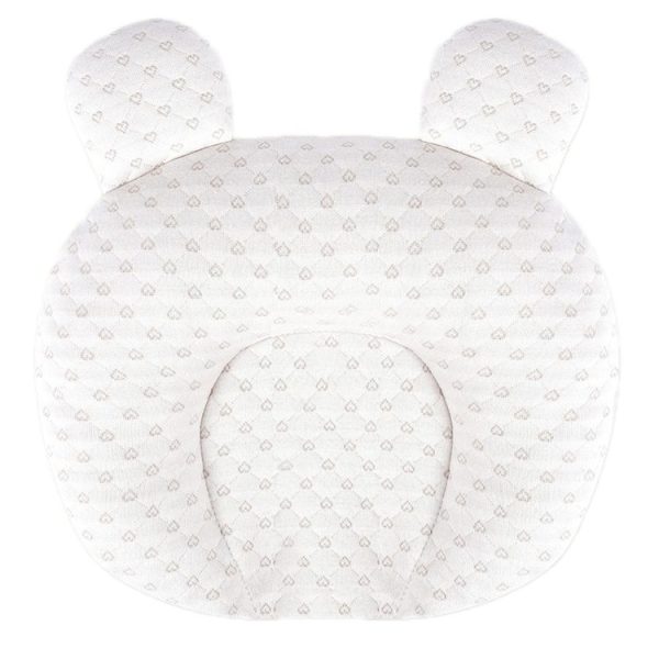0-1 Year Old Baby Pillow Anti-Head Deflection Shaped Children Pillow, Style: Love Silk Floss Filling