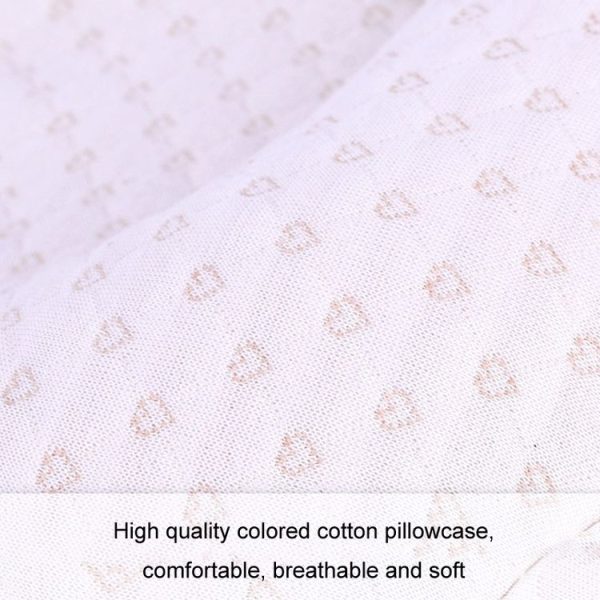 0-1 Year Old Baby Pillow Anti-Head Deflection Shaped Children Pillow, Style: Love Silk Floss Filling - Image 4