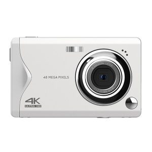 4K HD 3.0-Inch IPS Screen Autofocus HD Digital Camera (White)