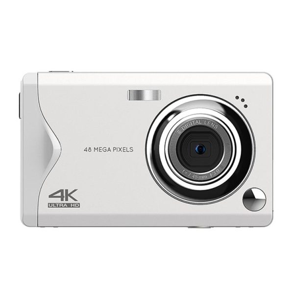 4K HD 3.0-Inch IPS Screen Autofocus HD Digital Camera (White)