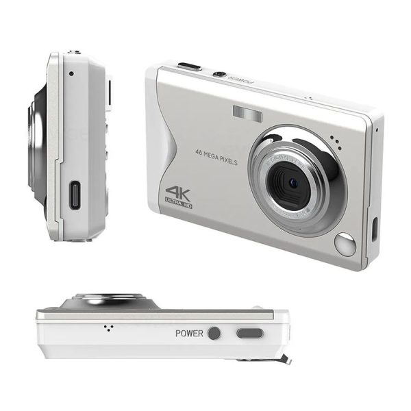4K HD 3.0-Inch IPS Screen Autofocus HD Digital Camera (White) - Image 3