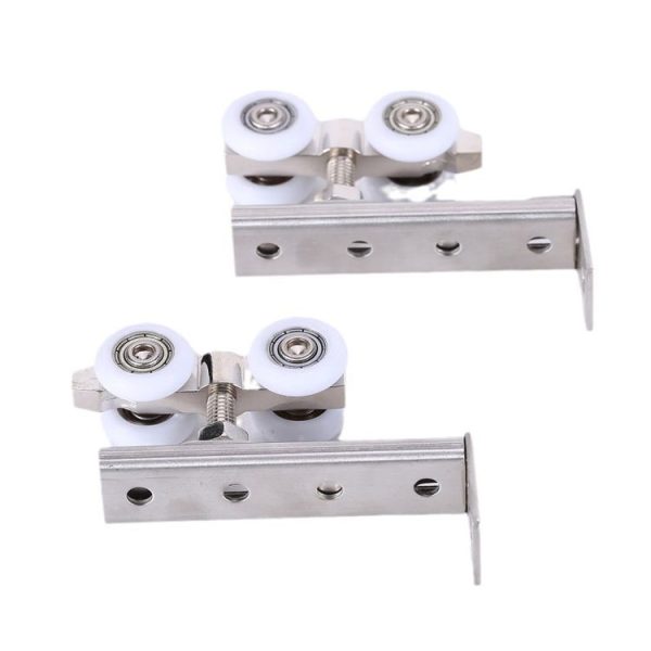 2pcs / Set Small Wooden Door Sliding Door Suspension Track Pulley Sliding Door Fittings