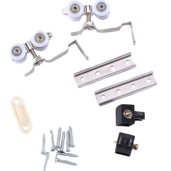 2pcs / Set Small Wooden Door Sliding Door Suspension Track Pulley Sliding Door Fittings - Image 2