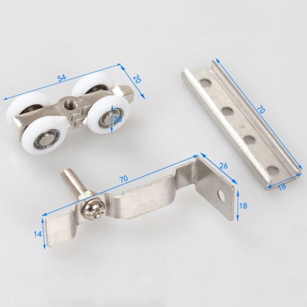 2pcs / Set Small Wooden Door Sliding Door Suspension Track Pulley Sliding Door Fittings - Image 3