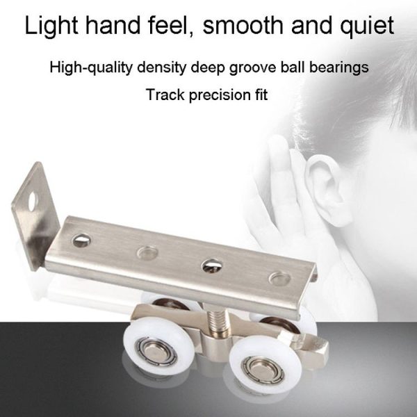 2pcs / Set Small Wooden Door Sliding Door Suspension Track Pulley Sliding Door Fittings - Image 5