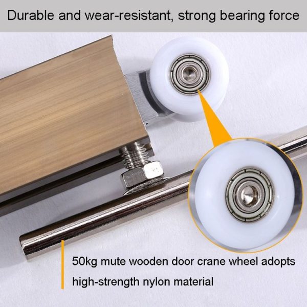 2pcs / Set Small Wooden Door Sliding Door Suspension Track Pulley Sliding Door Fittings - Image 6