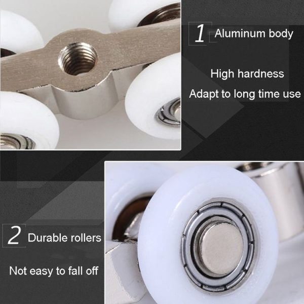 2pcs / Set Small Wooden Door Sliding Door Suspension Track Pulley Sliding Door Fittings - Image 7
