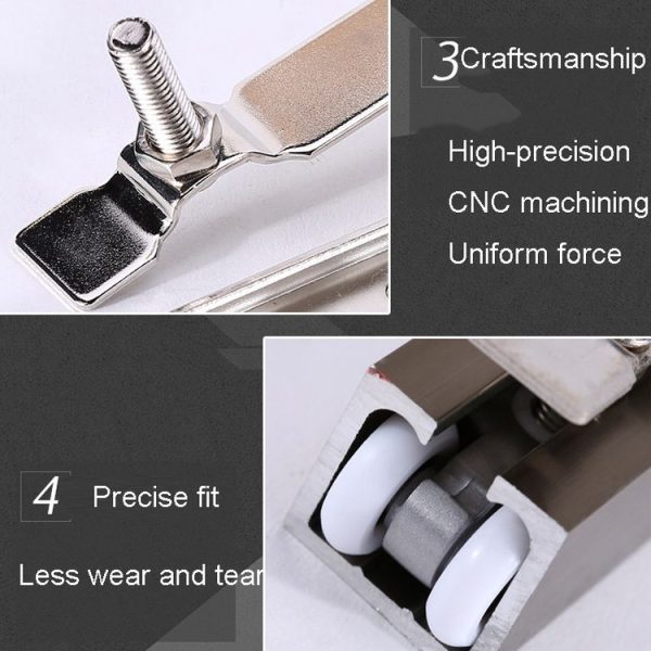 2pcs / Set Small Wooden Door Sliding Door Suspension Track Pulley Sliding Door Fittings - Image 8
