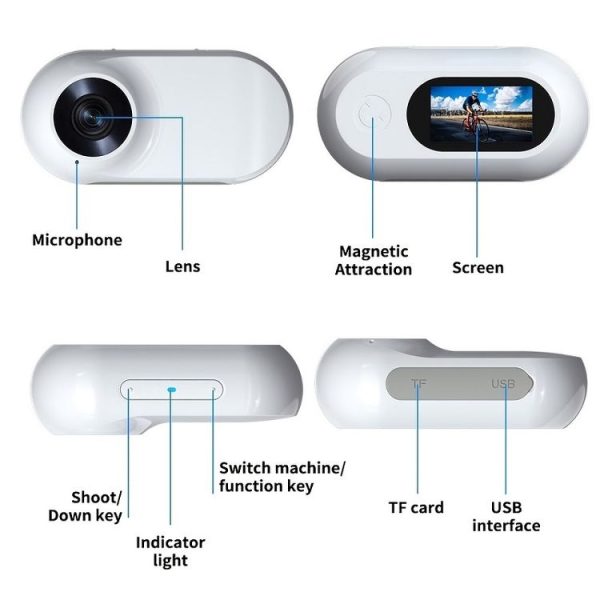 Magnetic Thumb Camera Portable HD Camera For Outdoor Cycling, Model: Standard - Image 4