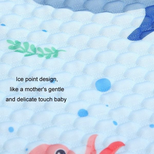 Baby Stroller Mat Seat Cushion Safety Seat Ice Silk Cushion, Color: Universal Blue Whale - Image 4