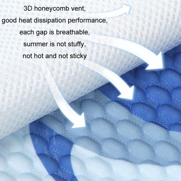 Baby Stroller Mat Seat Cushion Safety Seat Ice Silk Cushion, Color: Universal Blue Whale - Image 6