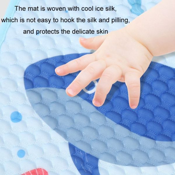 Baby Stroller Mat Seat Cushion Safety Seat Ice Silk Cushion, Color: Universal Blue Whale - Image 7