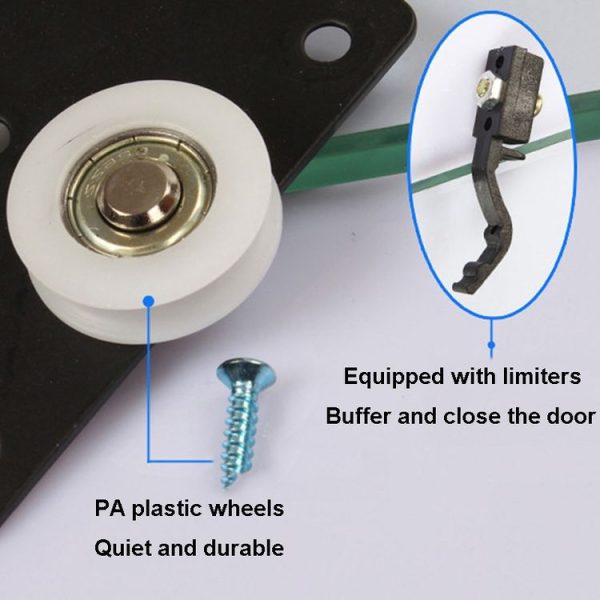 Sliding Door Closet Pulley Accessories Large Groove Sliding Door Lower Track - Image 6