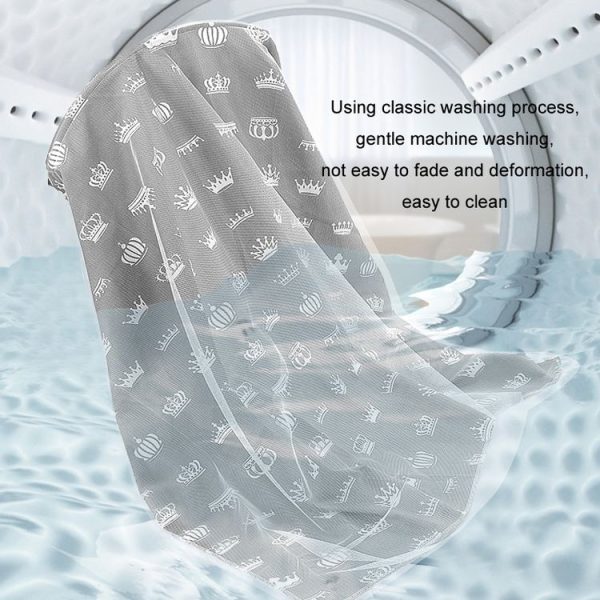 Anti-exposure Nursing Pad Outdoor Fig Leaf Stroller Mosquito Net, Color: Gray Crown - Image 5