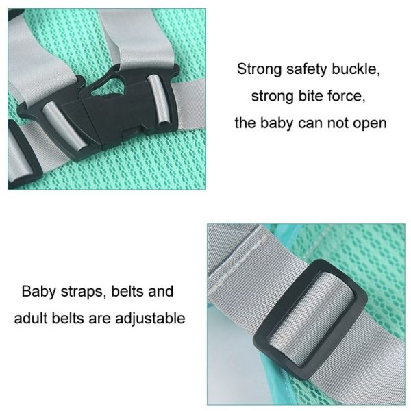 Anti-Fall Breathable Child Safety Strap For Electric Motorcycle, Color: Four Seasons Pink Elephant - Image 5