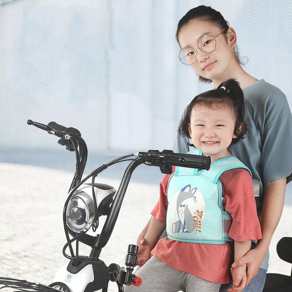 Anti-Fall Breathable Child Safety Strap For Electric Motorcycle, Color: Four Seasons Pink Elephant - Image 9