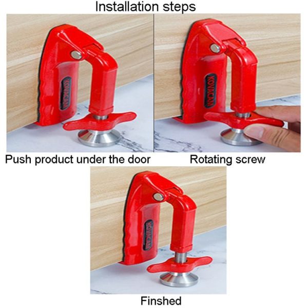 Metal Lever Door Stopper Hotel Travel Home Burglar Door Stopper, Model: Door Stopper - Image 10