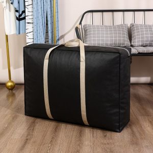Extra Large Moving Bags Storage Totes Bag Travel Duffle Bag 78 x 55 x 25cm (Black)