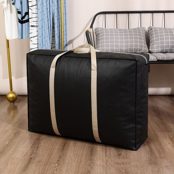 Extra Large Moving Bags Storage Totes Bag Travel Duffle Bag 78 x 55 x 25cm (Black)