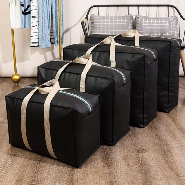 Extra Large Moving Bags Storage Totes Bag Travel Duffle Bag 78 x 55 x 25cm (Black) - Image 2