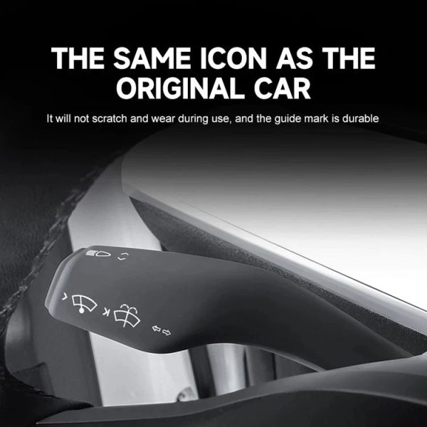 Tesla Model 3 / Y Car Turn Signal Lever Silicone Cover Wiper Paddle Protective Cover (Black) - Image 8