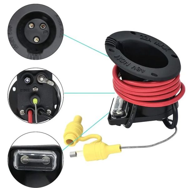 Club Car DS Golf Cart 48V Charging Outlet 101802101 - Image 4