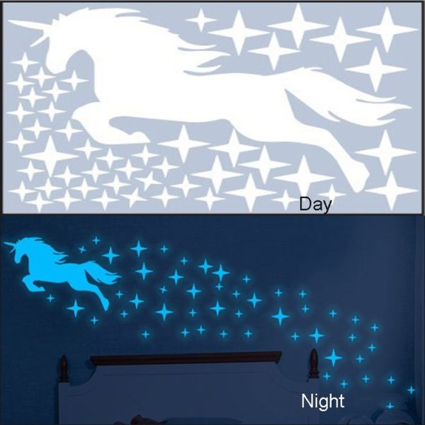 Luminous Self-Adhesive Stickers Bedroom Dormitory Decoration Fluorescent Decals, Style: Single Model+Stars - Image 3