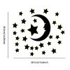 29pcs / Set Acrylic Stars And Moon Stereoscopic Mirror Wall Stickers Self-Adhesive Bedroom Background Wall Decoration (Silver) - Image 2