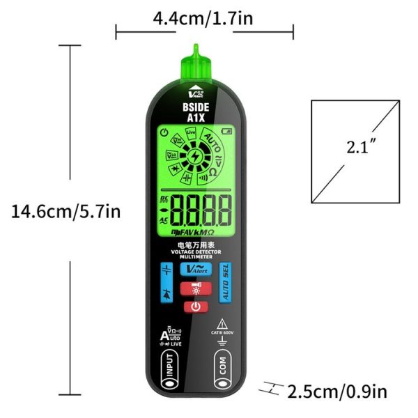 BSIDE A1X Charging Model Mini Digital Electric Pen Intelligent Automatic Merit Multimeter, Specification: Standard - Image 3