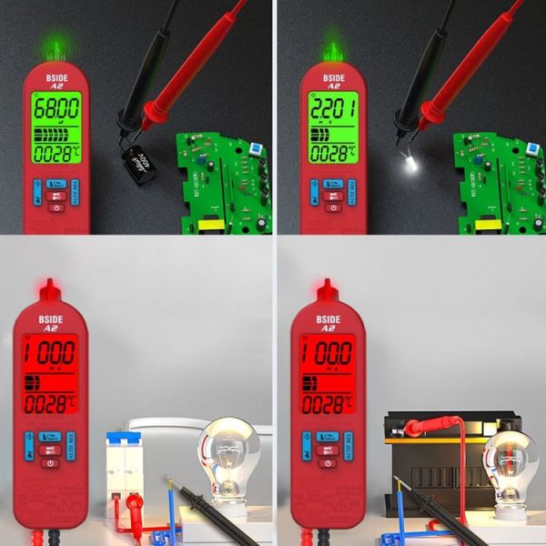 BSIDE A2 Charging Model Mini Digital Auto-Ranging Pencil Multimeter, Specification: With Tool Pack - Image 11