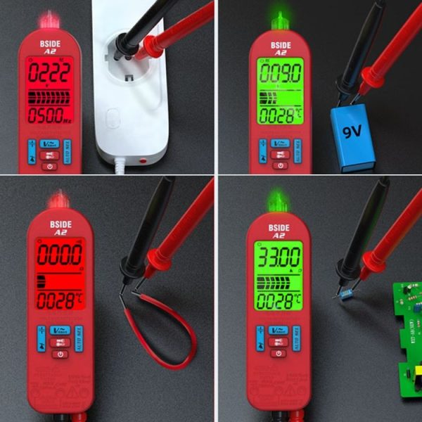 BSIDE A2 Charging Model Mini Digital Auto-Ranging Pencil Multimeter, Specification: With Tool Pack - Image 12