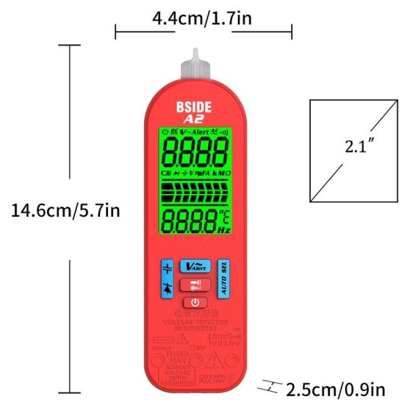 BSIDE A2 Charging Model Mini Digital Auto-Ranging Pencil Multimeter, Specification: With Tool Pack - Image 3