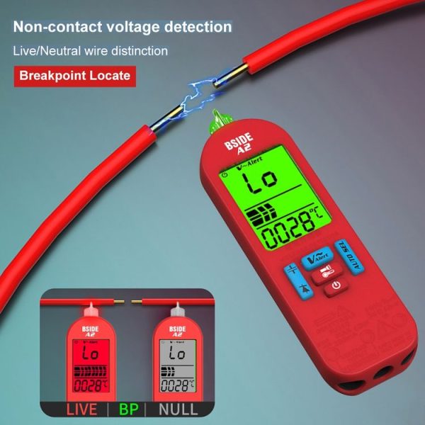 BSIDE A2 Charging Model Mini Digital Auto-Ranging Pencil Multimeter, Specification: With Tool Pack - Image 8