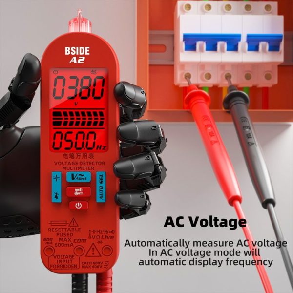 BSIDE A2 Charging Model Mini Digital Auto-Ranging Pencil Multimeter, Specification: With Tool Pack - Image 9