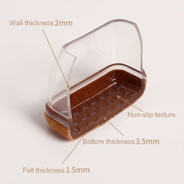 0.75 inch Small 8pcs / Set Round Table And Chair Leg Covers For Tiles / Wooden Floors Furniture Protectors (Light Brown) - Image 3