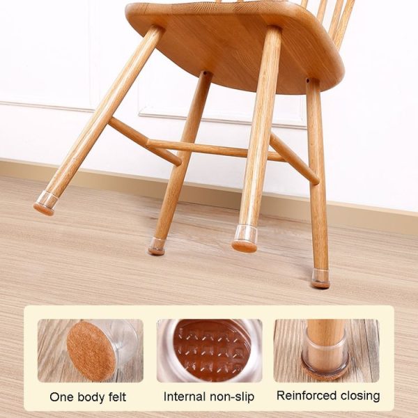 0.75 inch Small 8pcs / Set Round Table And Chair Leg Covers For Tiles / Wooden Floors Furniture Protectors (Light Brown) - Image 5