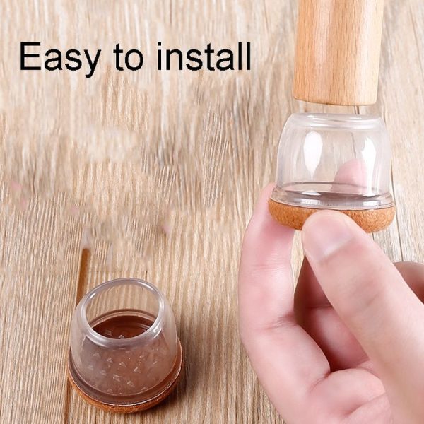 0.75 inch Small 8pcs / Set Round Table And Chair Leg Covers For Tiles / Wooden Floors Furniture Protectors (Light Brown) - Image 6