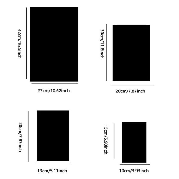 4pcs 15cm x 10cm Right Angle Models Rectangle Acrylic Mirror Stereo Wall Stickers (Silver) - Image 2