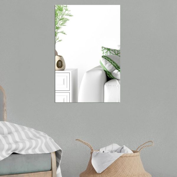 4pcs 15cm x 10cm Right Angle Models Rectangle Acrylic Mirror Stereo Wall Stickers (Silver) - Image 3
