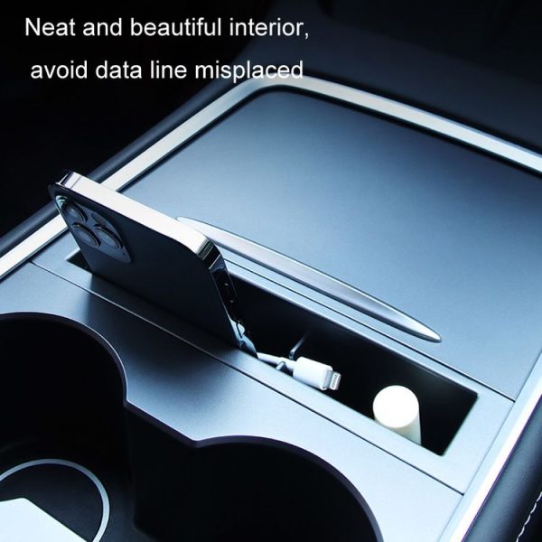 Tesla Model 3 / Y Mobile Phone Storage Box (Black) - Image 4